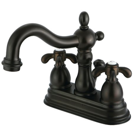 KINGSTON BRASS KS1605TX 4" Centerset Bathroom Faucet, Oil Rubbed Bronze KS1605TX